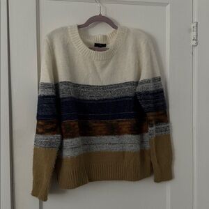 Fate Women's Striped Sweater - Cream, Blue, and Tan